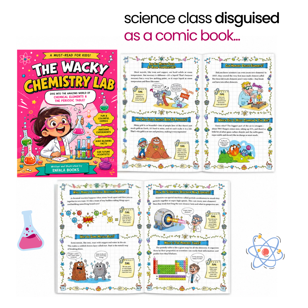 The Wacky Chemistry Lab: A Fun Chemistry Comic Guide for Kids