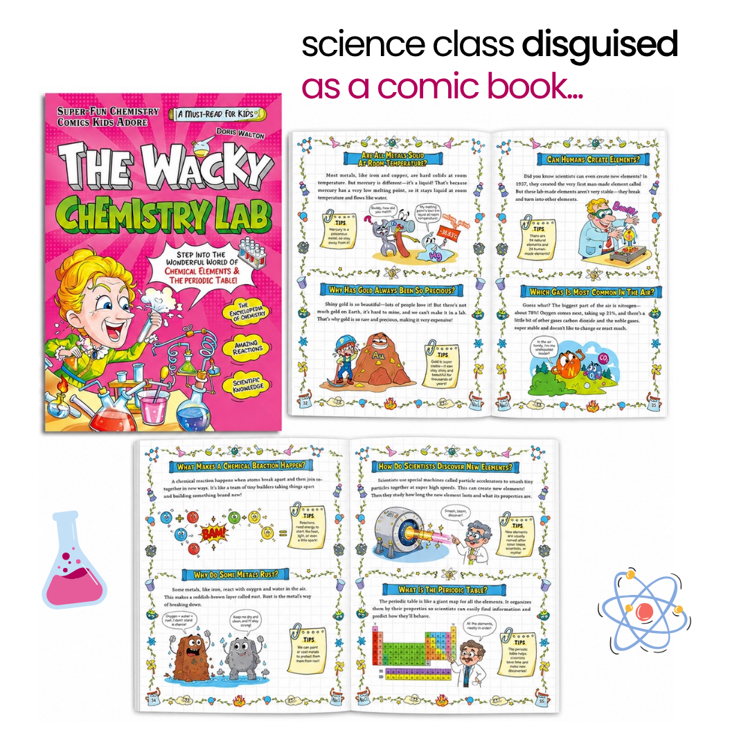 The Wacky Chemistry Lab: A Fun Chemistry Comic Guide for Kids